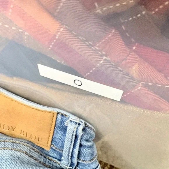 Judy Blue Flare Jeans Women Size 3 24x30 Blue Excellent Raw Hem High Rise - Picture 8 of 10